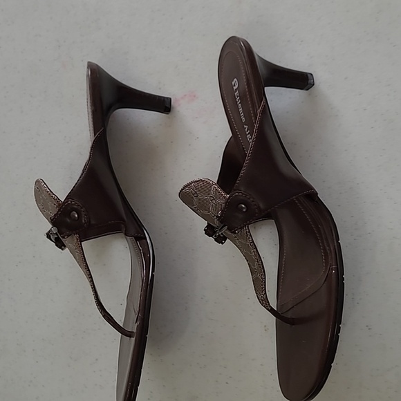 Etienne Aigner "Clayton" Brown Heeled Sandals size 8.5 - Picture 4 of 9
